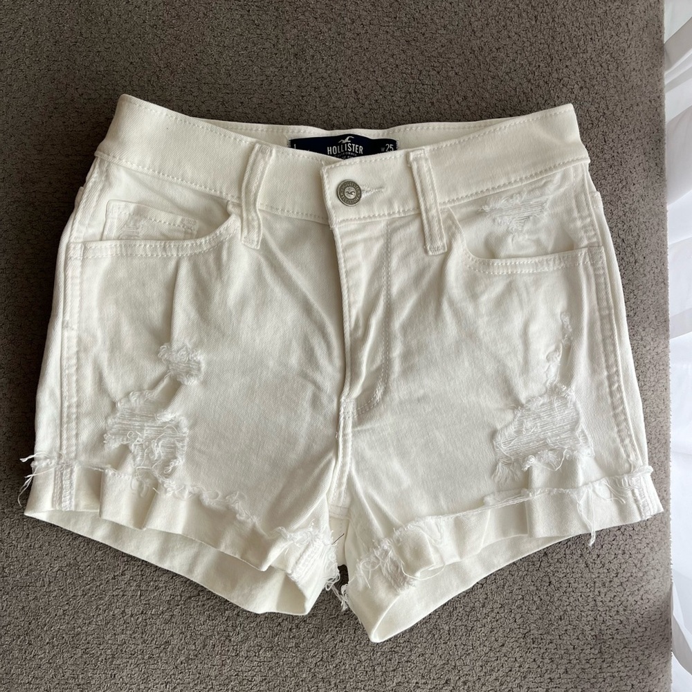 White Denim Shorts